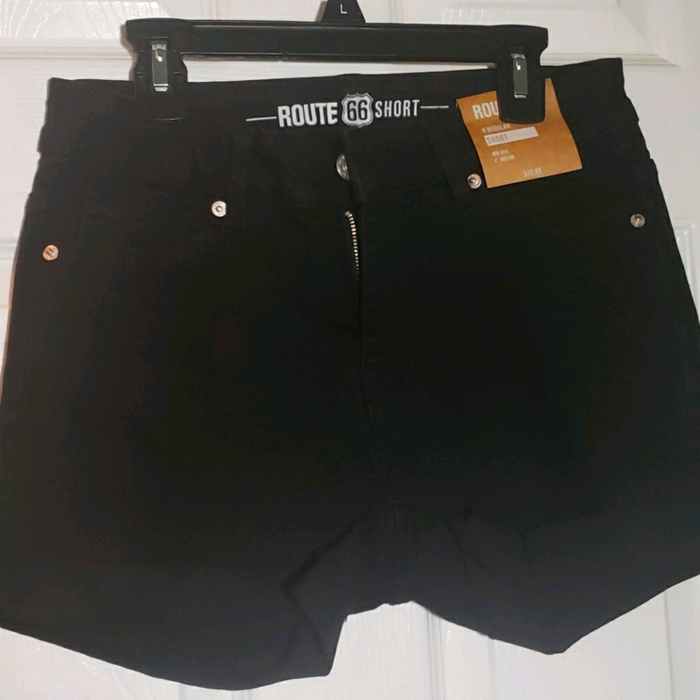 Black Route 66 Jean Shorts🖤